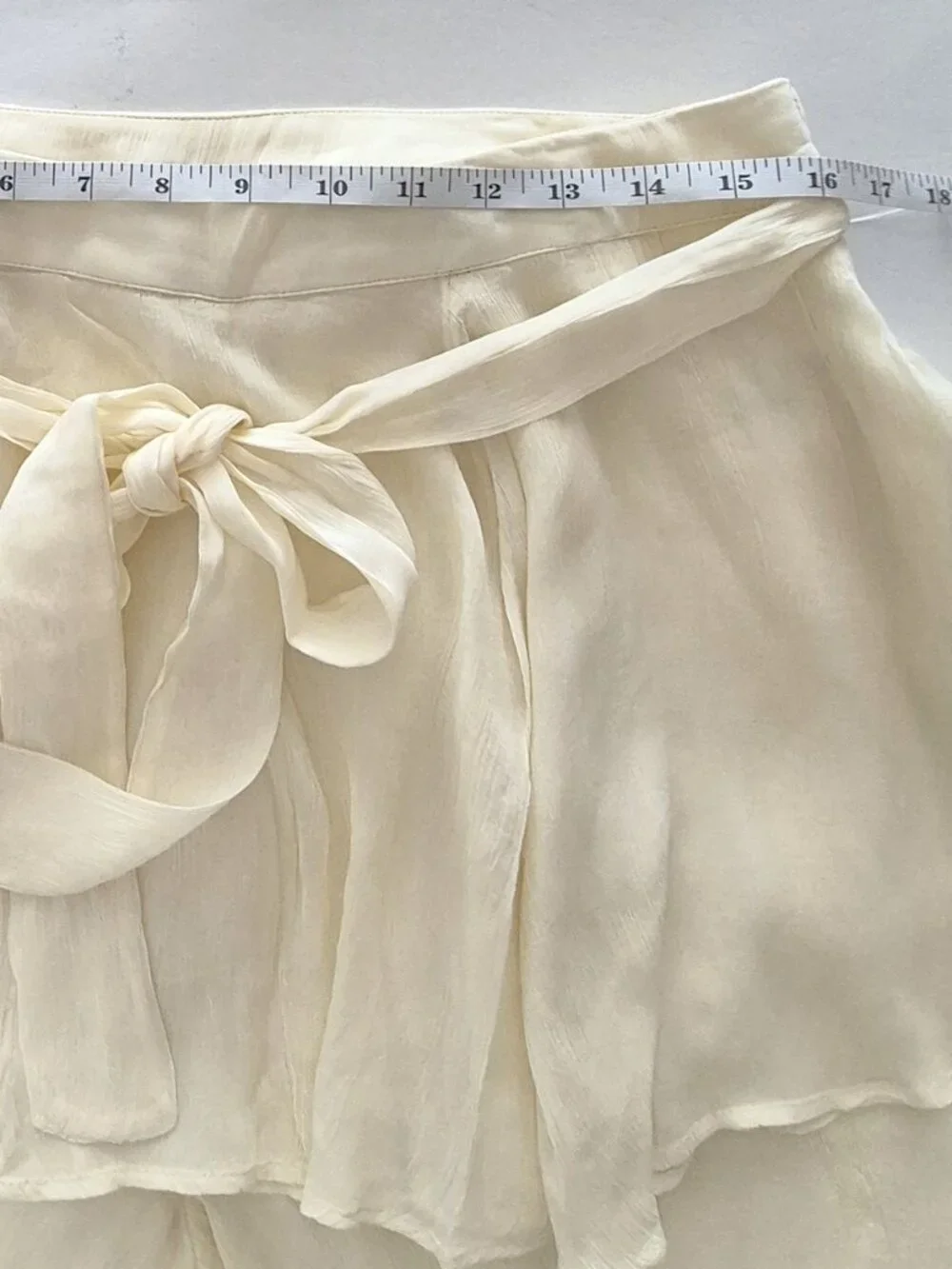Free People Tongue Tied Sheer Balloon Pants Light Cream Color Size Large